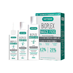 Kit Bioplex Nasce Fios - Shampoo, Condicionador e Tônico capilar