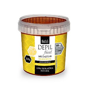 Cera Depilatória Natural de Mel & Açucar Bio Soft 300g