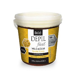 Cera Depilatória Natural de Mel & Açucar Bio Soft 550g