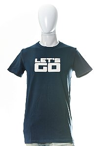 CAMISETA LETS GO BABY LOOK AZUL