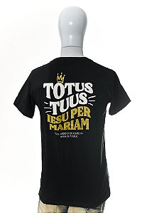 Camiseta Nossa Senhora Totus Tuus Preta