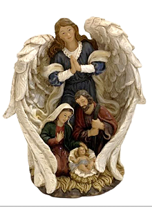 8108.Anjo sagrada familia 18cm