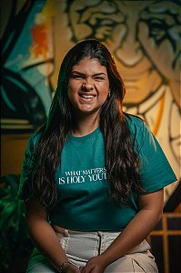 Camiseta Dom Bosco verde baby look