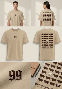 CAMISETA 99 OVELHAS BEGE