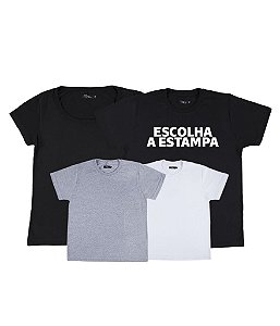 Kit Família 04 Camisetas Personalizadas Funny T-Shirts