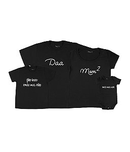 Kit Família 03 Camisetas e 01 Body Pai e Mãe de 02  | Irmão Mais Velho e Irmão Mais Novo Funny T-Shirts