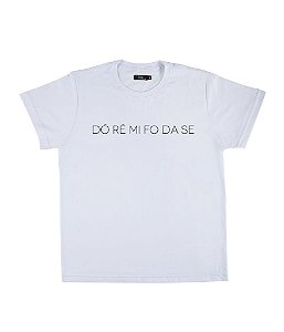 Camiseta Masculina Do Ré Mi Foda-se Funny T-Shirts