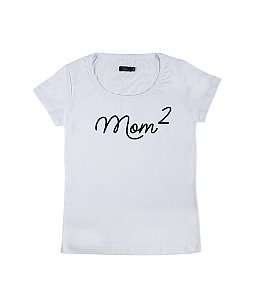 Camiseta Baby Look Feminina Mãe de 2 Funny T-Shirts