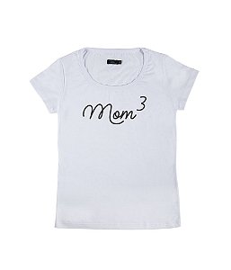 Camiseta Baby Look Feminina Mãe de 3 Funny T-Shirts