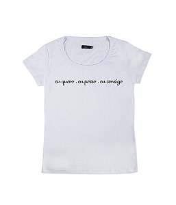 Camiseta Baby Look Feminina Eu Quero Eu Posso Eu Consigo Funny T-Shirts