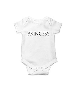 Body de Bebê Princess em Suedine 100% Algodão Fio Egípcio Funny T-Shirts