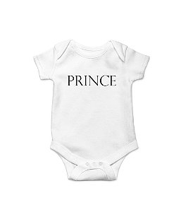 Body de Bebê Prince em Suedine 100% Algodão Fio Egípcio Funny T-Shirts
