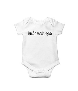 Body de Bebê Irmão Mais Novo em Suedine 100% Algodão Fio Egípcio Funny T-Shirts