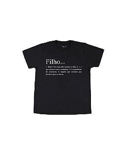 Camiseta Infantil Definição de Filho Funny T-Shirts