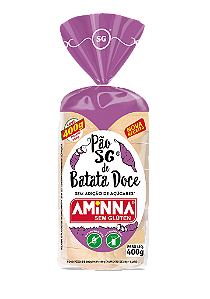 Pão Fatiado de Batata Doce Sem Glúten e Sem Açúcar Aminna, 400g - ID: 154