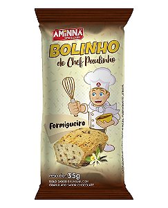 Bolinho do Chef Paulinho Sem Glúten Formigueiro Aminna, 35g - ID: 205