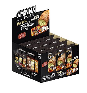 Display 16 unidades - Bolinho For You Sem Glúten Abóbora com Coco Aminna, 35g - ID: 208