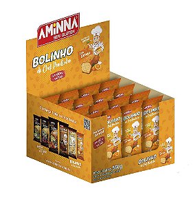 Display 16 unidades - Bolinho do Chef Paulinho Sem Glúten Laranja Aminna, 35g - ID: 206