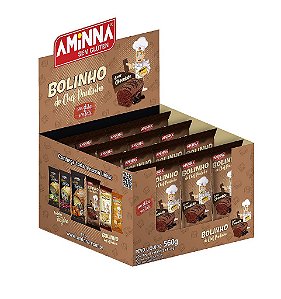 Display 16 unidades - Bolinho do Chef Paulinho Sem Glúten Chocolate Aminna, 35g - ID: 207