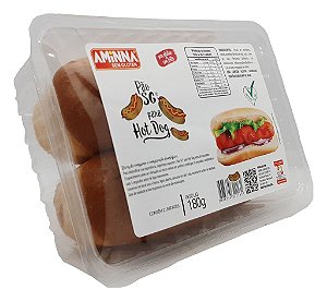 Pão tipo Hot Dog Aminna (c/ 2 unidades), 180g - ID: 216