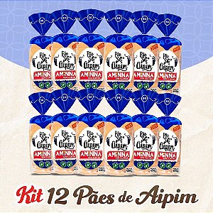 Kit com 12 Pães Aminna sem Glúten Aipim, 450g - ID: 233