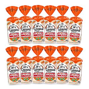 Kit com 12 Pães Aminna sem Glúten, sem Açúcar, Cenoura, 400g - ID: 155