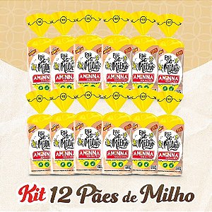Kit com 12 Pães Aminna sem Glúten Milho, 400g - ID: 153