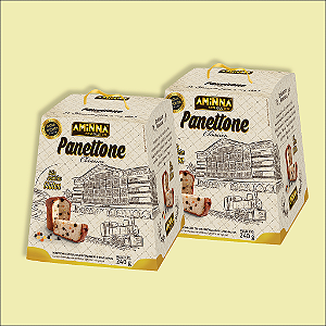COMBO 2 Panettones Aminna - 2 unds. Clássico, Sem Glúten