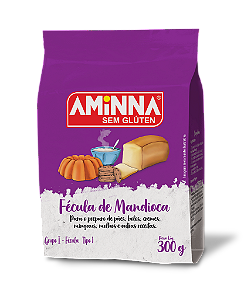 Fécula de Mandioca sem Glúten Aminna, 12 unidades de 300g - ID: 74