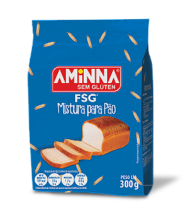 FSG® Mistura para Pão Sem Glúten Aminna, 12 unidades de 300g - ID: 178
