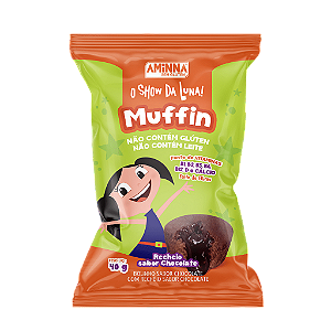 Muffin de Chocolate com Recheio de Chocolate Sem Glúten Aminna SG - 40 g - ID: 245