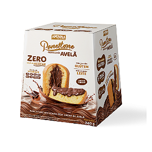 Panettone Recheado com Creme de Avelã Sem Glúten Sem Açúcar Aminna 240g - ID: 254
