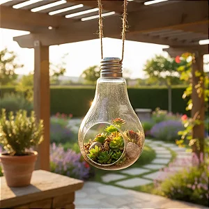 Vidro para Terrário Tipo Lâmpada