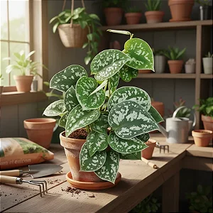 Jibóia Prateada Gigante - Scindapsus pictus Argyraeus Gigante