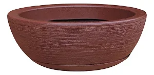 Vaso Tipo Bacia de Polietileno Marrom