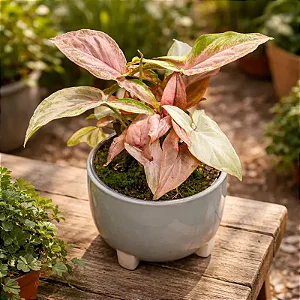 Singônio 'Regina Red' - Syngonium podophyllum 'Regina Red'