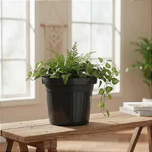 Vaso Preto Redondo Pote 25