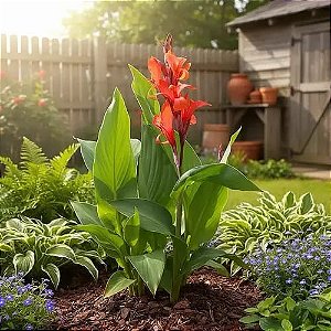 Cana-da-india ou Canna Indica vermelha