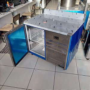 BALCÃO REFRIGERADO VENÂNCIO 100cm INOX TAMPO LISO 220V VCFRH10