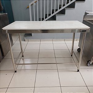 BANCADA L/P - INOX 304 CTO / ESQUELETO C/ALTILENO 1400X700X900MM S201754