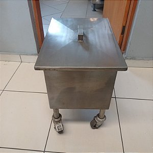 CARRO PARA RECIPIENTES RETANGULAR DE AÇO INOX