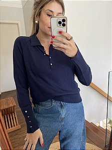 Tricot Noruega Azul Noite