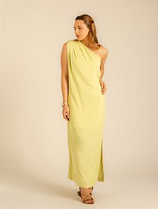 Vestido Pregas Virtude Lima