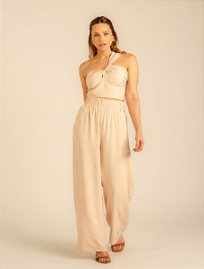 Pantalona Cós Vibração Bege Rosado