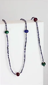 Colar Amar Iolita Safira Esmeralda e Rubi