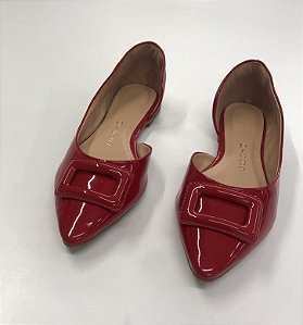 Sapatilha verniz vermelho Prego - Tamanho 35 - Sustente o Look - Brechó online - Compra e Venda de Roupas usadas