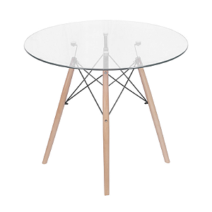 Mesa com tampo de vidro IEB 0132