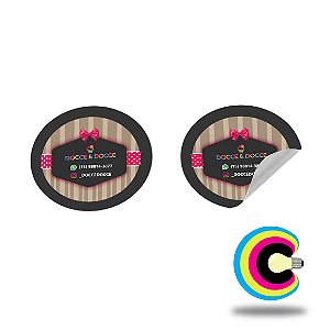 500 Adesivos Redondo Brilho 5cm