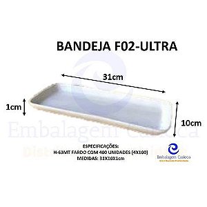 BANDEJA F02 ROCAMBOLE C/400 ULTRA H-63MT 31X10X1,0