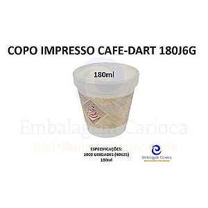 COPO TERMICO IMPRESSO CAFE 180ML 40X25 DART 180J6G